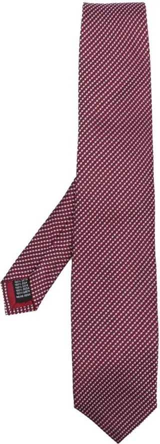 Interwoven Design Silk Pointed Tie