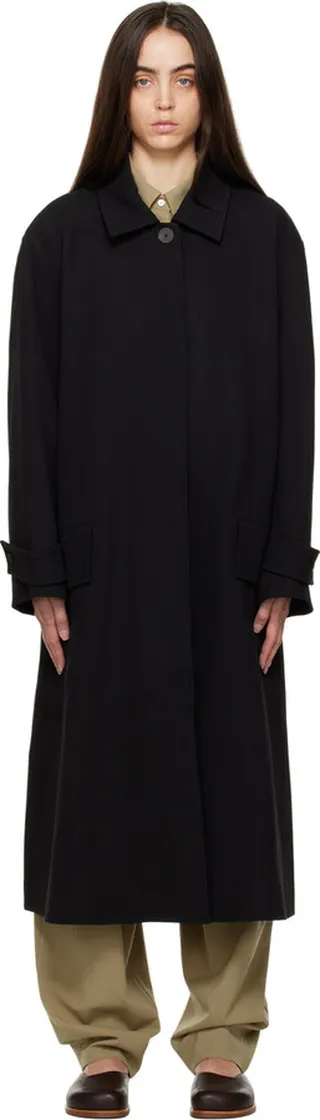 Studio Nicholson Black Fidra Coat