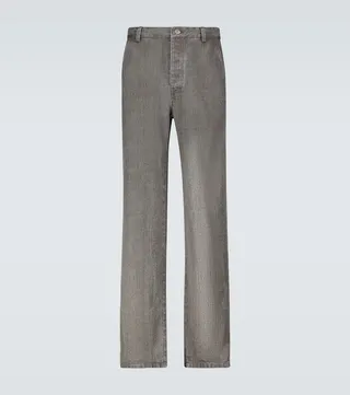 Bil linen denim-look pants