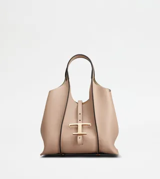 T Timeless Shopping Bag in Leather Mini