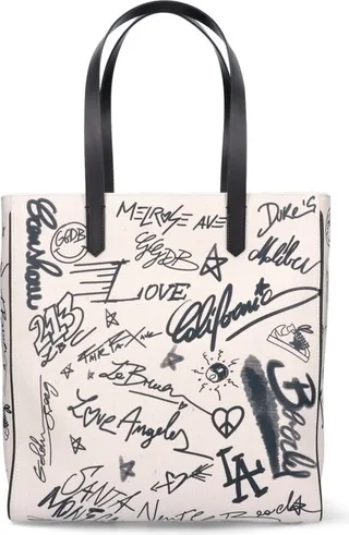 Golden Goose Deluxe Brand Graffiti Printed Tote Bag