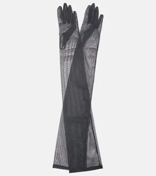 x Kim Kardashian sheer tulle gloves