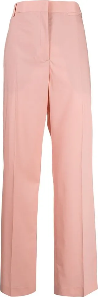 Pressed-Crease Straight-Leg Trousers