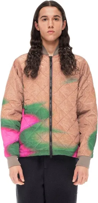 The Very Warm Light Quilted Bomber - Brown