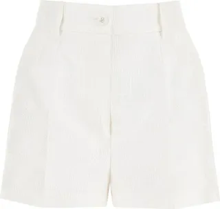 Dolce & Gabbana Logo Jacquard High-Waist Tailored Shorts