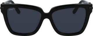 57mm Polarized Rectangular Sunglasses