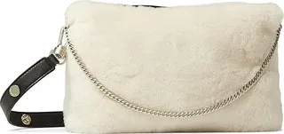 AllSaints Eve Shearling Crossbody (Arran Ecru) Cross Body Handbags