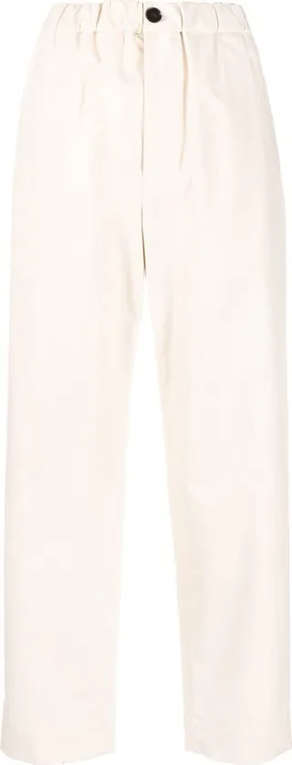 Cropped Straight-Leg Trousers