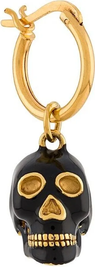 Skull Hoop Single Earring