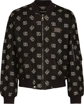 DG-jacquard bomber jacket