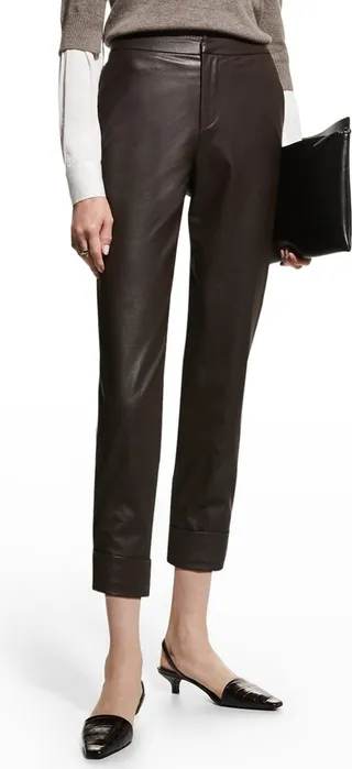 Westport Cropped Faux-Leather Pants