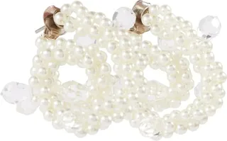 Faux pearl embellished earrings