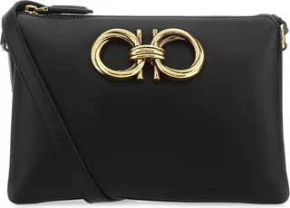 Salvatore Ferragamo Logo Plaque Zipped Shoulder Bag