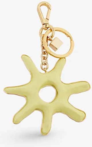 Multi-yellow Le Soleil Plaster and Brass Keyring