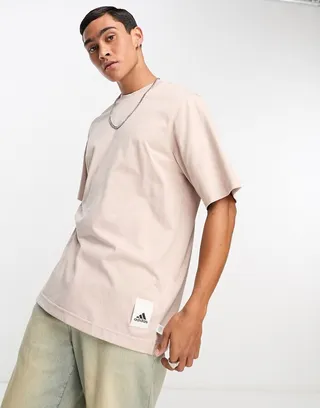 adidas Sportswear Lounge x Street T-shirt in beige