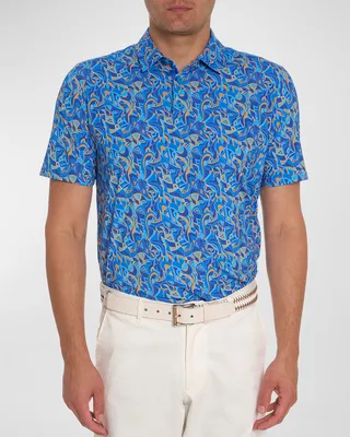 Men's Retro Club Performance Stretch Polo Shirt