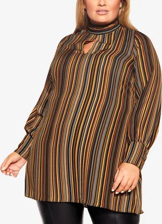 City Chic Trendy Plus Size Intrigue Tunic Top