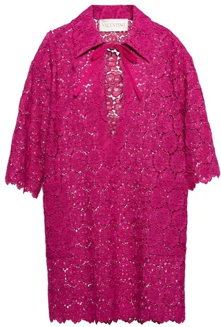Macrame lace minidress