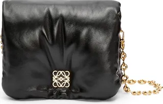Goya Lambskin Leather Puffer Bag