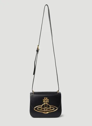 Vivienne Westwood Linda Orb Plaque Small Shoulder Bag