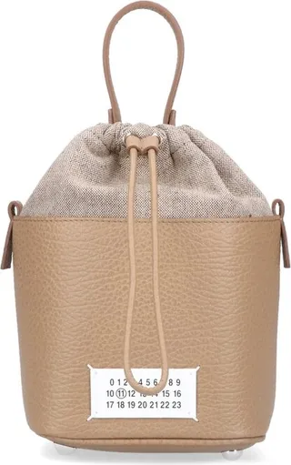 Maison Margiela 5AC Logo-Patch Drawstring Bucket Bag