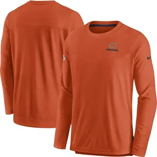Men's Nike Orange Chicago Bears Sideline Lockup Performance Long Sleeve T-shirt