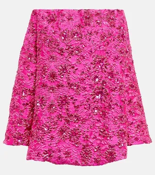 Embellished off-shoulder minidress