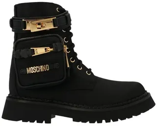 Moschino Pocket-Detailed Lace Up Boots
