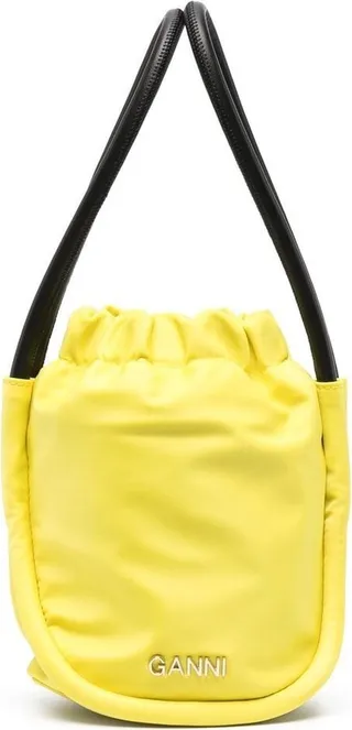 Logo-Plaque Bucket Bag