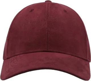 Atlantis Unisex Adult Fam 6 Panel Sueded Baseball Cap - Burgundy