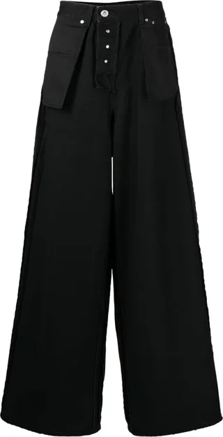 Reversed Wide-Leg Jeans