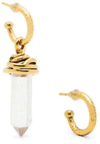 Talisman crystal-pendant earrings