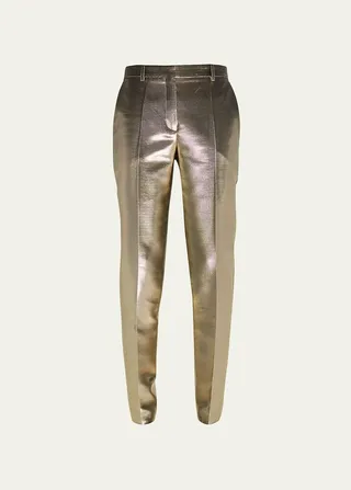 Lurex Skinny-Leg Pants
