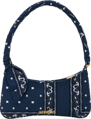 Jacquemus Navy Le Raphia 'Le Bisou' Bag