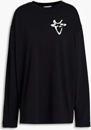 Oversized printed organic cotton-jersey T-shirt