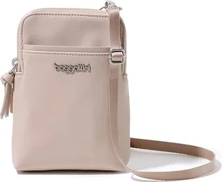 Baggallini Take Two Bryant Vegan Leather Pouch (Latte) Handbags