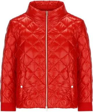 Herno Mock-Neck Quilted Bomber Jacket