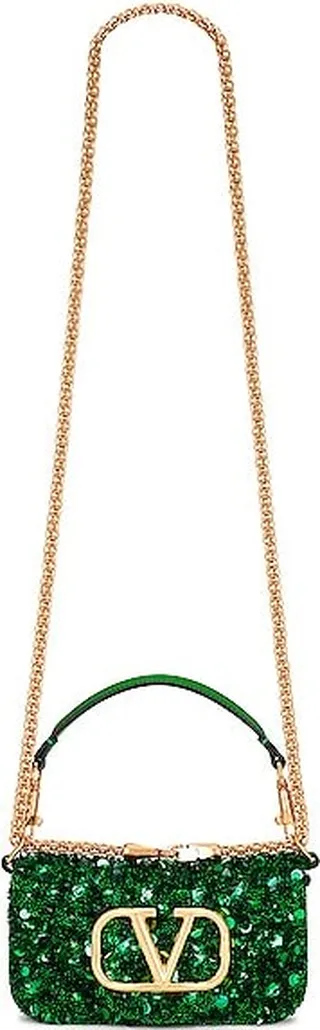 Valentino Garavani Small Loco Shoulder Bag in Green