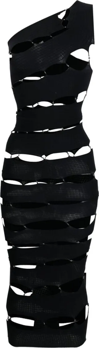 Cut-Out One-Shoulder Dress