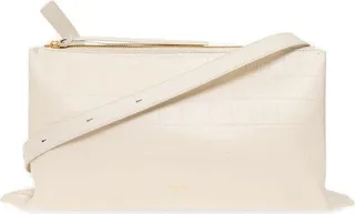 Jil Sander Embossed Logo Printed Shoulder Bag
