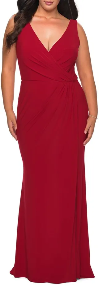 Slit Jersey Gown