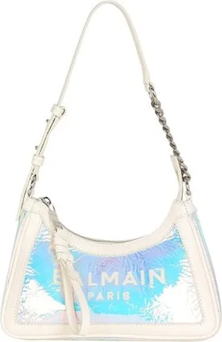 B-Army iridescent leather bag with leather inserts