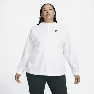 Women's Nike Sportswear Essential Repel Woven Jacket (Plus Size) in White