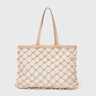 Knotted Net Tote Handbag - A New Day™ Orange
