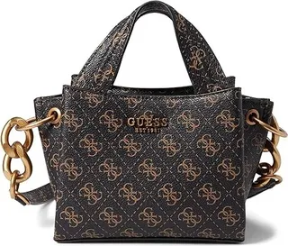 GUESS Zed Mini Girlfriend Carryall (Brown Logo) Handbags