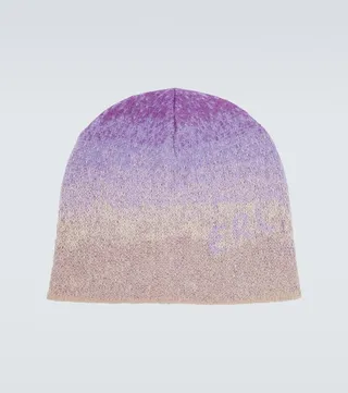 Gradient wool-blend beanie