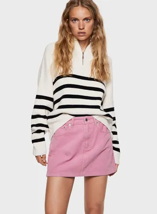 High Waist Denim Skirt
