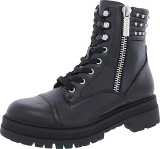 Pimmz Womens Lug Sole Outdoors Combat & Lace-up Boots