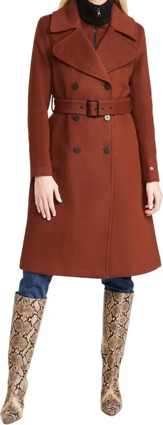 Damara Wool Coat in Rust
