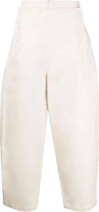 Cropped Wide-Leg Trousers